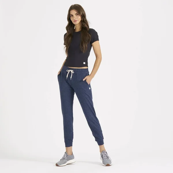 Performance Jogger Pants - Long by Vuori in Navy Heather, Size Large