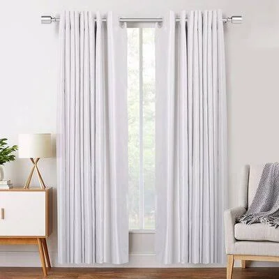 Slover Adjustable Single Curtain Rod Latitude Run Size: 1.77x22 H x 120x22 W x 1.77x22 D - Finish: Nickel