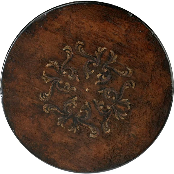 Butler Brown and Gold Pedestal Table