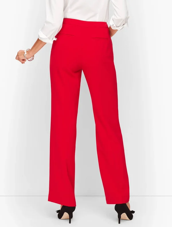 Stretch Crepe Wide Leg Pants - Black - 14 Talbots