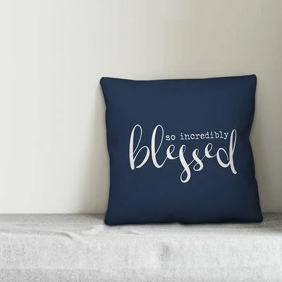 Colley Square Pillow Cover & Insert Gracie Oaks Color: Navy, Size: 18x22 x 18x22