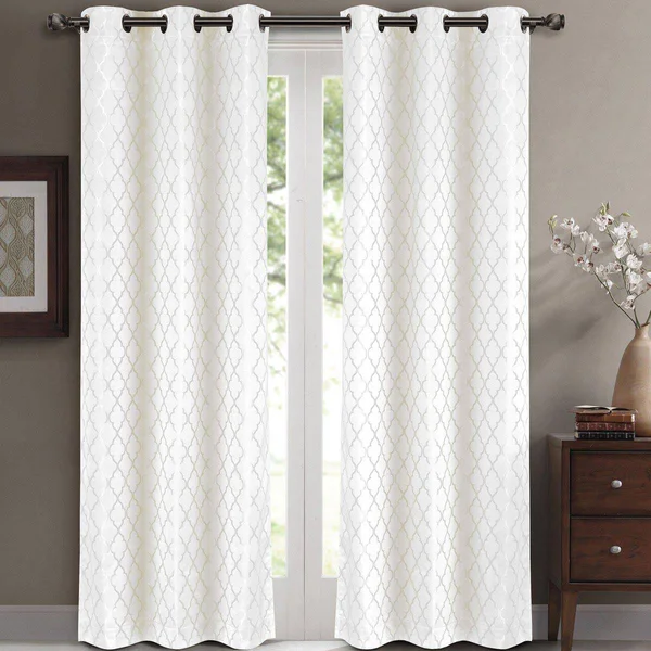 Willow Thermal-Insulated Blackout Curtain Panels (Set of 2) 84 x 108x22 Pair, White