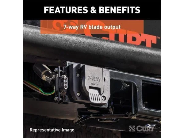 Curt 56431 Custom WIRING Harness (7-Way RV Blade Output)