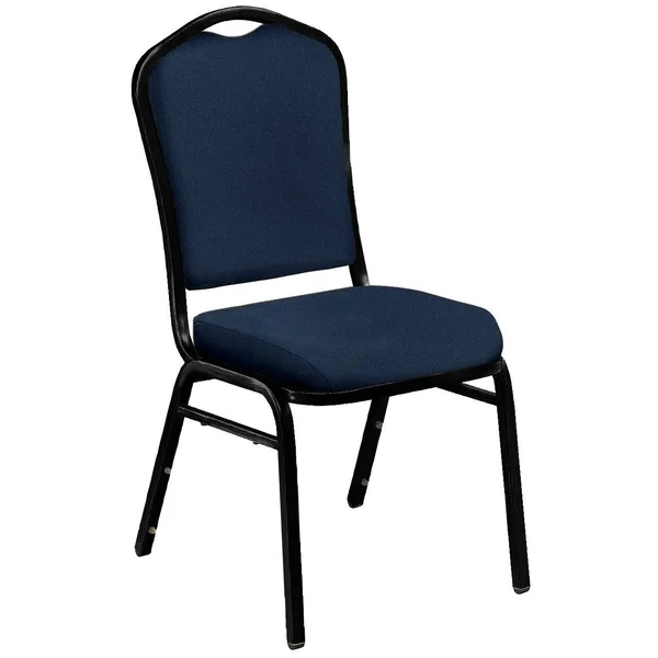 National Public Seating 9360-BT Stack Chair, black Fabric, Black Frame
