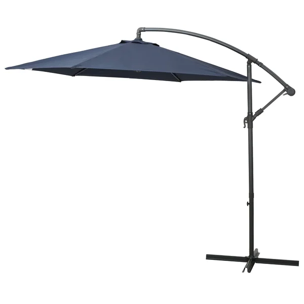 Home Loft Concept Villas 10& Canopy Cantilever Umbrella; Navy Blue