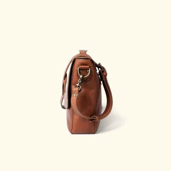 Denver Leather Laptop Messenger Bag - Autumn Brown