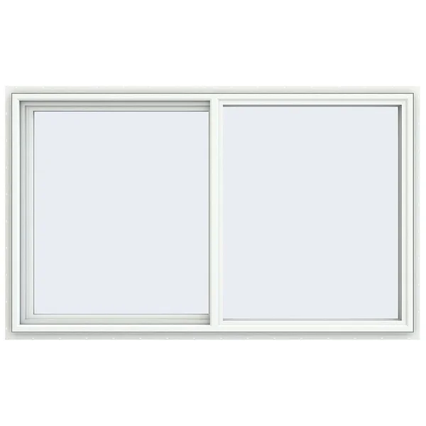 JELD-WEN 59.5 in. x 35.5 in. V-4500 Series White Vinyl Left-Handed Sliding Window with Fiberglass Mesh Screen CX2088
