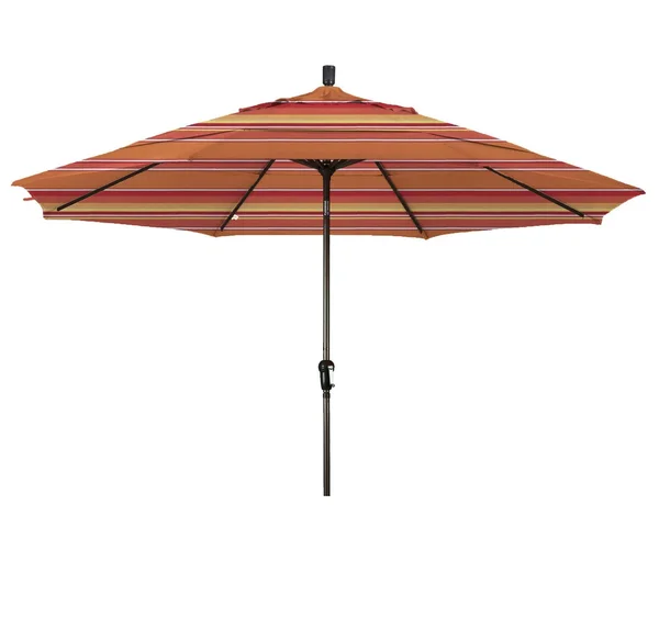 California Umbrella 11 ft. Aluminum Auto Tilt Patio Umbrella, Green