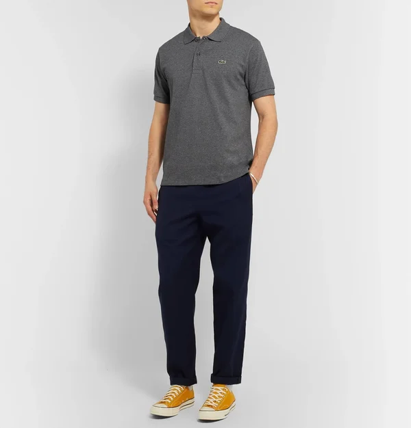 Lacoste Short Sleeved Polo T Shirt Grey