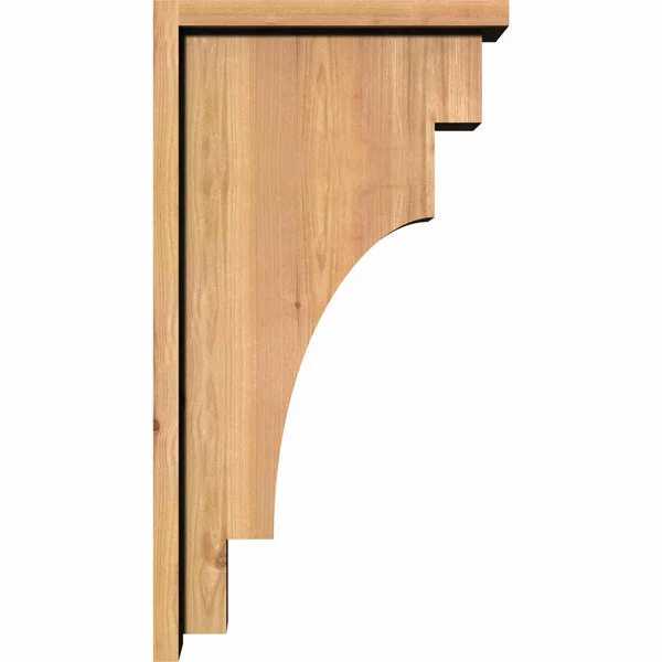 Ekena Millwork COR08X14X26MED01SWR 7 1/2x22W x 14x22D x 26x22H Mediterranean Smooth Corbel w/Backplate, Western Red Cedar