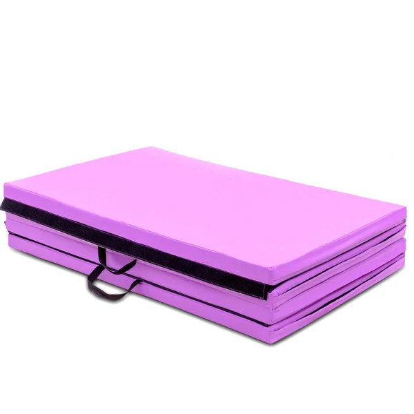 Costway 4& x 10& x 2x22 Thick Folding Panel Aerobics Exercise Gymnastics Mat-Purple