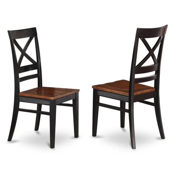 East West Furniture QUC Quincy X-Back Dining Chair (Set of 2) - Buttermilk & Cherry