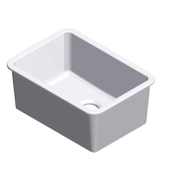 Barclay KS27-WH Orabella Fireclay Single Bowl Undermount Kitchen Sink White