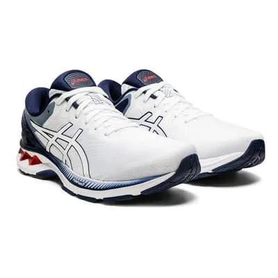 Asics Gel-Kayano 27 Running Shoes White Blue Red - 42