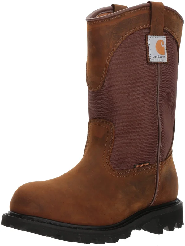 Carhartt Women's Bison Brown Waterproof Wellington Work Boots