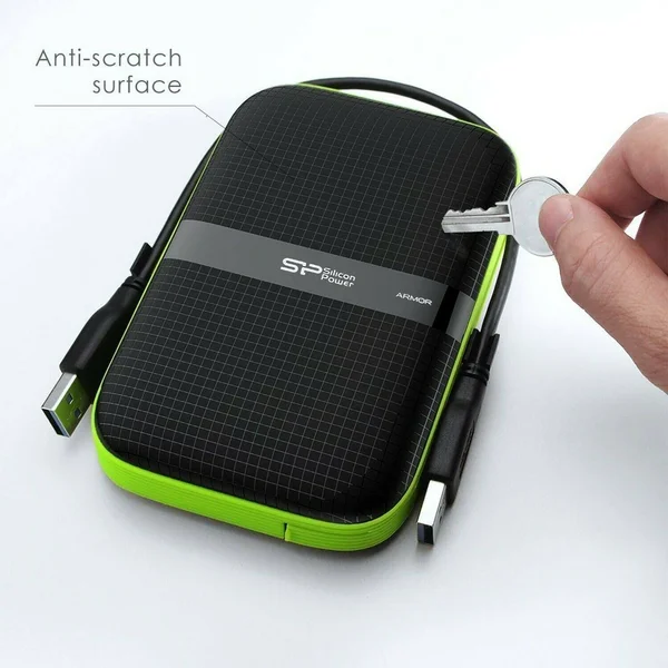 Silicon Power 1TB Black Rugged Portable External Hard Drive Armor A60, Shockproof USB 3.0 for PC, Mac, Xbox and PS4