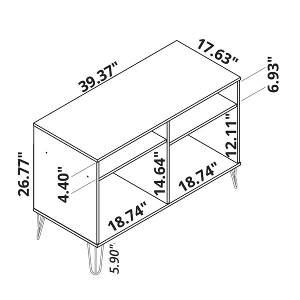 Manhattan Comfort 138Gmc5 Rockefeller 39.37 TV Stand - Brown