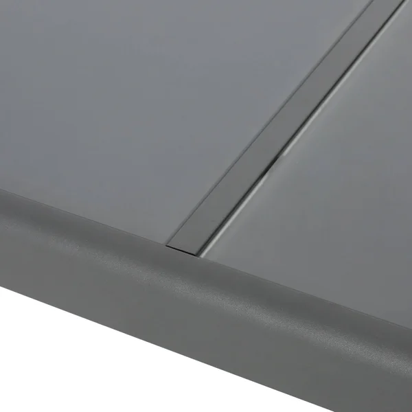 Cherie Outdoor Aluminum Dining Table with Tempered Glass Table Top by GDF Studio