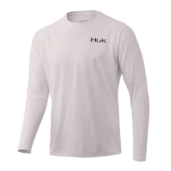 Men's Huk&d Up Pursuit Long Sleeve Shirt, Performance Fishing Shirts, Barely Pink, S