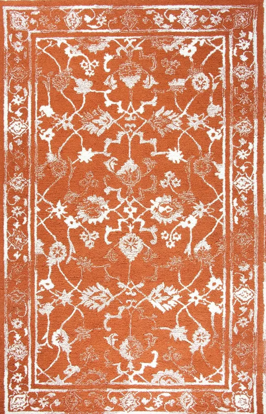 Dynamic Rugs Avalon 88802 Rug, 5' x 8', Ivory/Light Blue