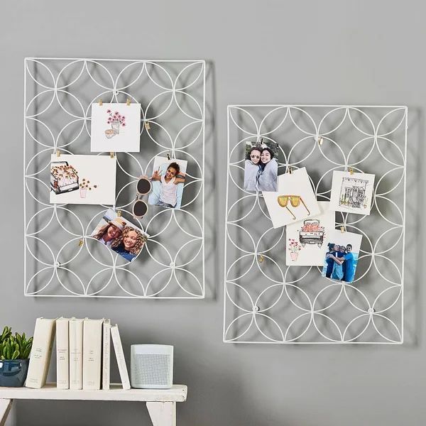Floral Wire Photo Grid - White - Storage & Decor - Picture Frames + Photo Displays - Pottery Barn Teen
