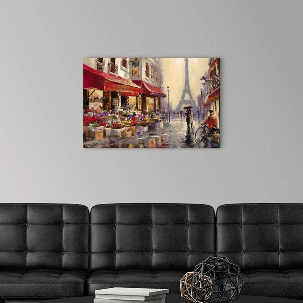 April in Paris, Large Solid-Faced Canvas Wall Art Print, Great Big Canvas