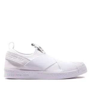 Adidas Superstar Slip On W White Sneakers/Shoes S81338 (Size: US 8)