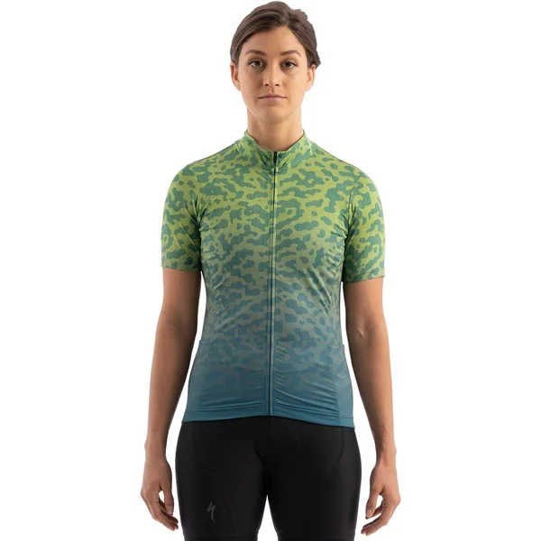 Specialized Women's Rbx Jersey with SWAT-Dusty Turquoise/Hyper Green Terrain