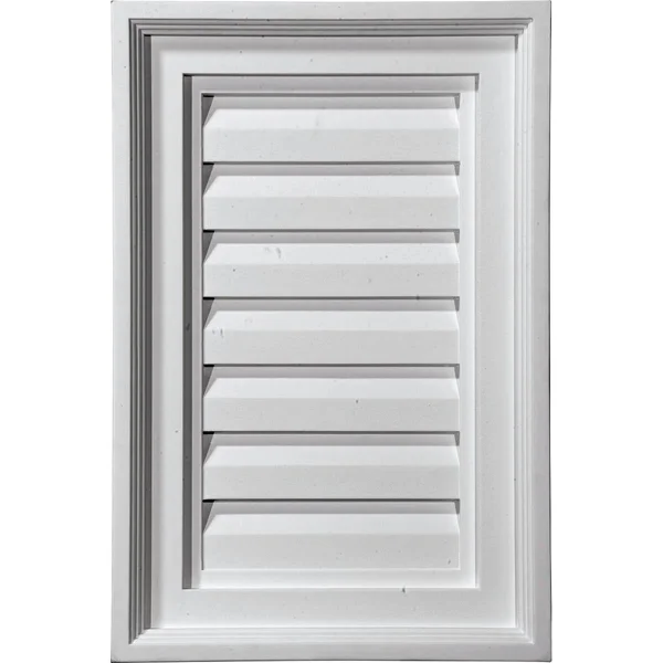 12 inchw x 35 inchh Vertical Urethane Gable Vent Louver, Functional