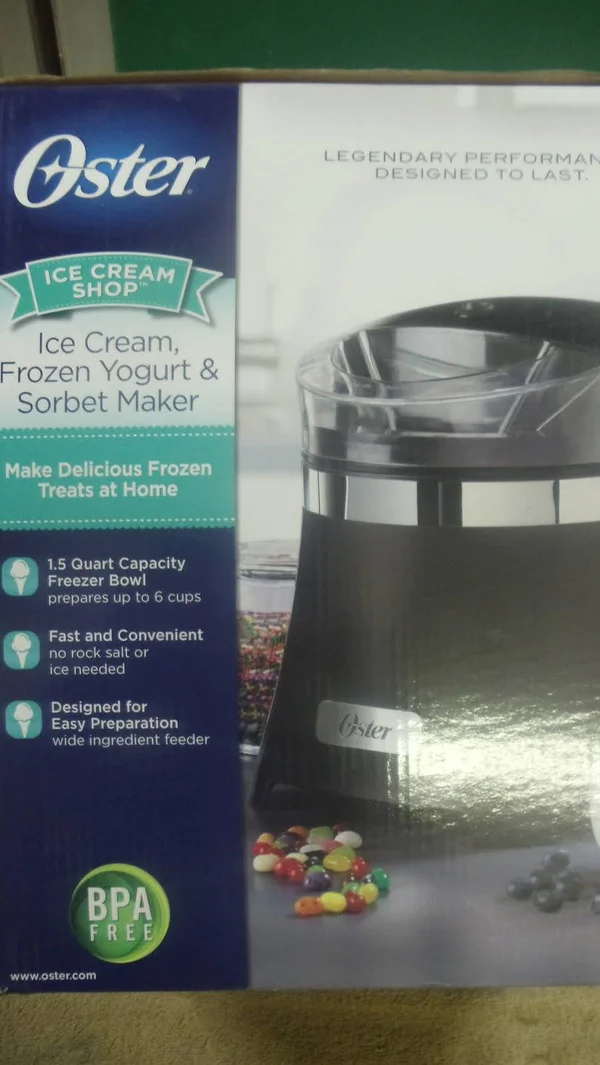 Oster Ice Cream - Frozen yogurt - & Sorbet Maker