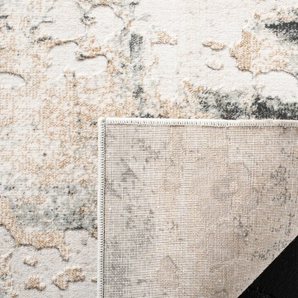 Safavieh Vogue Michie Modern Abstract Rug (5& x 5& Round - Beige/Charcoal)