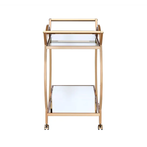 Acme Traverse Serving Cart - Champagne & Mirrored