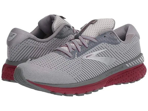 Brooks Men's Adrenaline GTS 20 - Grey - Silver - Red - 11.5 - D