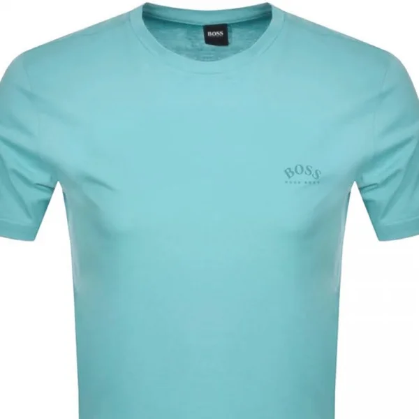 Boss Athleisure Boss Tee Curved T Shirt - Blue - Short Sleeve T-Shirts
