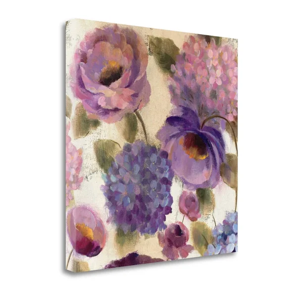 Blue and Purple Flower Song III by Silvia Vassileva Fine Art Giclee