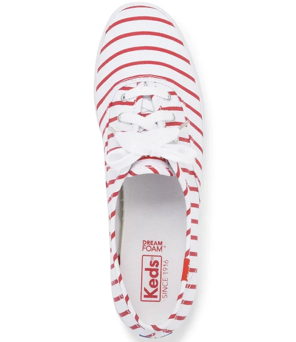 Keds Women's Champion Breton Stripe Size: 10M - White Navy