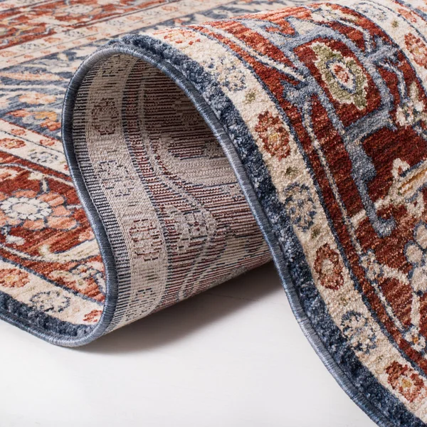 Ralph Lauren 6& x 9& Darcy Navy - Beige Rug