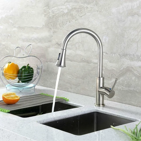 Luxier Single-Handle Pull-Down Sprayer Kitchen Faucet