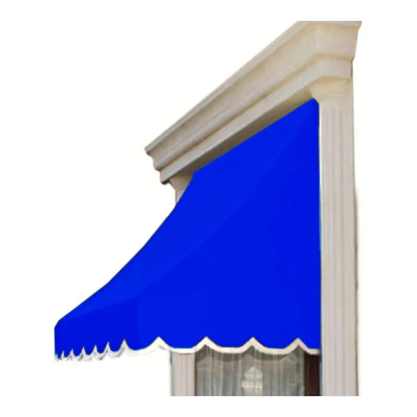 Awntech 5.38 ft. Wide Nantucket Window/Entry Awning (44 in. H x 36 in. D) in Bright Blue NN33-5BB