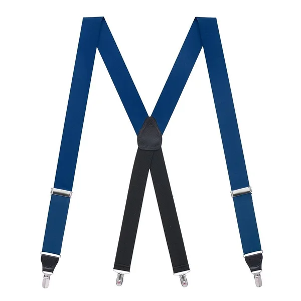 Navy Grosgrain Clip Suspenders - Suspender Store