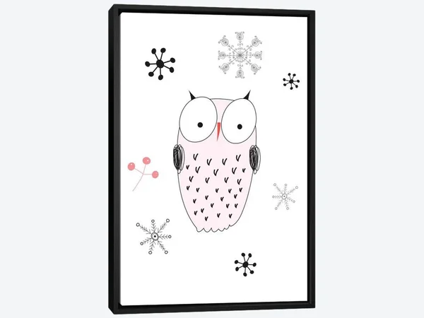 Framed Canvas Art - Owl III by GraphINC ( Animal Art > Birds > Owls art)