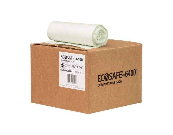 EcoSafe-6400 HB2844-8 Trash Bag - 35 Gal., green, pk135