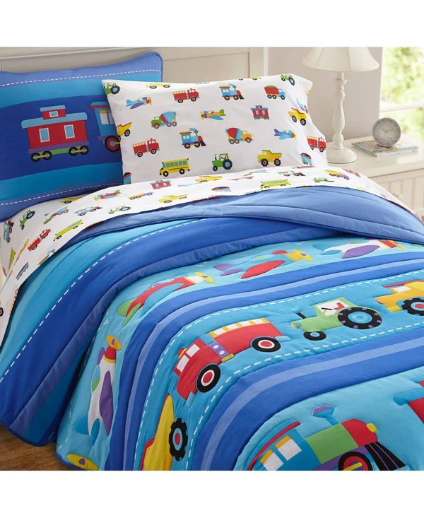 Olive Kids - Trains - Planes, Trucks Sheet Set Twin