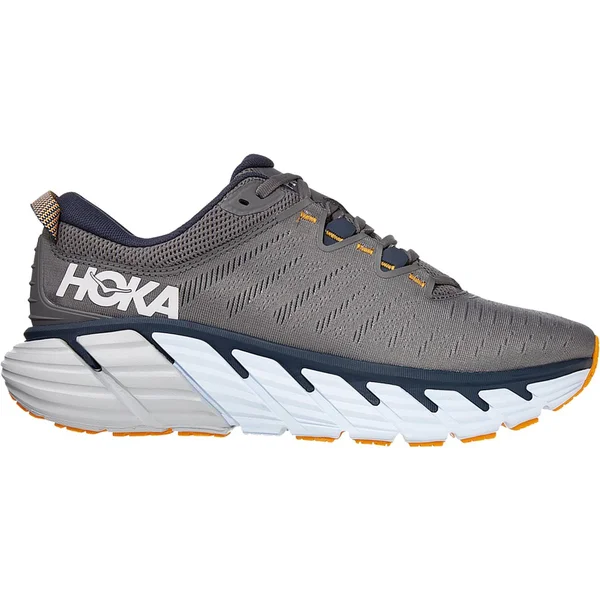 Hoka One One Men's Gaviota 3 Shoe - 9 Wide - Charcoal Grey, Ombre Blue