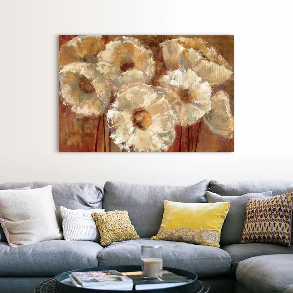 Waltzing Poppies - Canvas Wall Art, 60x40, Great Big Canvas