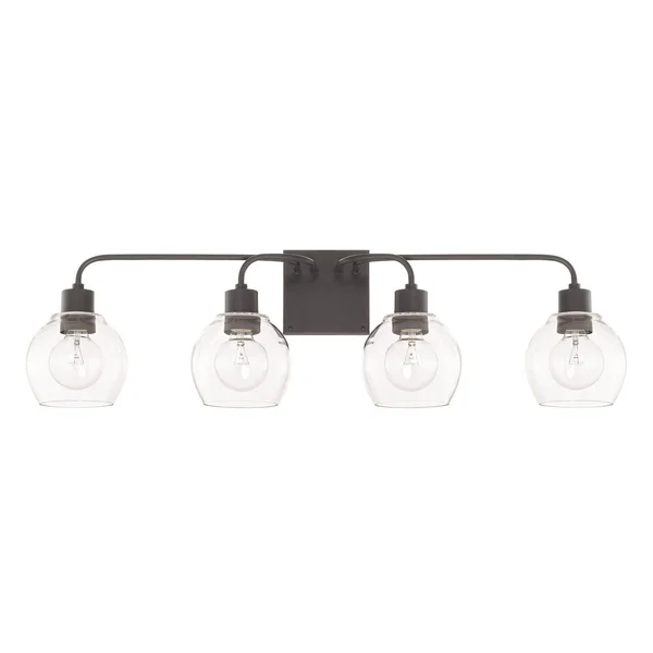 Capital Lighting 120041MB-426 Tanner 4 Light Vanity, Matte Black