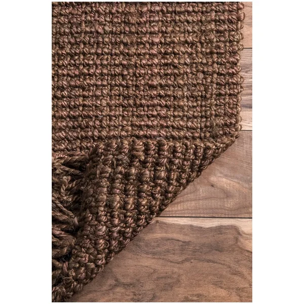 nuLOOM Chunky Loop Jute Chocolate 6& x 9& Area Rug
