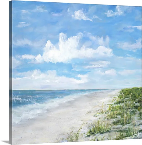 Day at The Beach Square - Canvas Wall Art, 20x20, Great Big Canvas