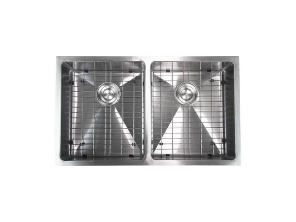 Boann UMR3219D Hand Made R15 50/50 Double Bowl Undermount 304 Stainless Steel Kitchen Sink