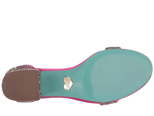 Blue by Betsey Johnson Womens Mari Satin Embellished Heels